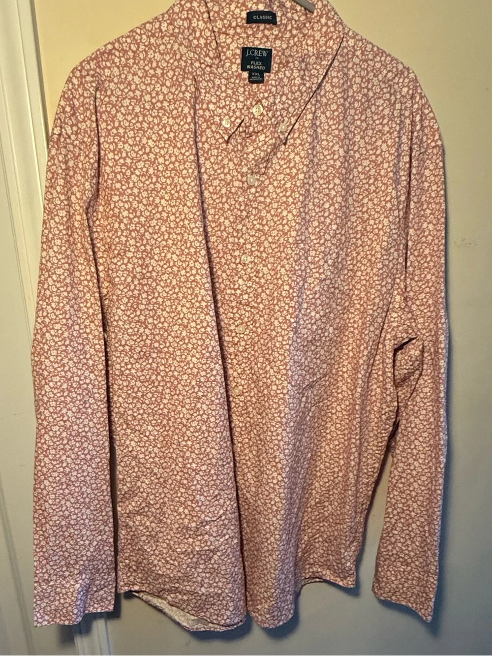 J.Crew Classic Pink Floral Button-Down Shirt